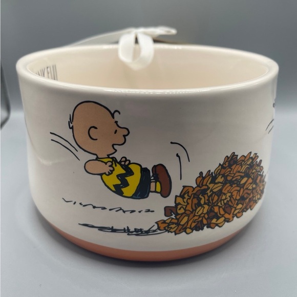 Rae Dunn Peanuts Snoopy Fall And Thanksgiving THANKFUL Soup Bowl Mug NEW - Picture 2 of 5